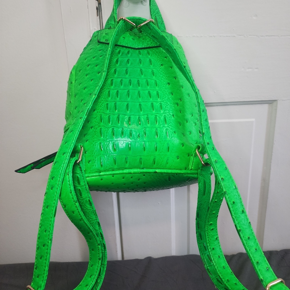 Neon Green Mini Backpack - Picture 2 of 5